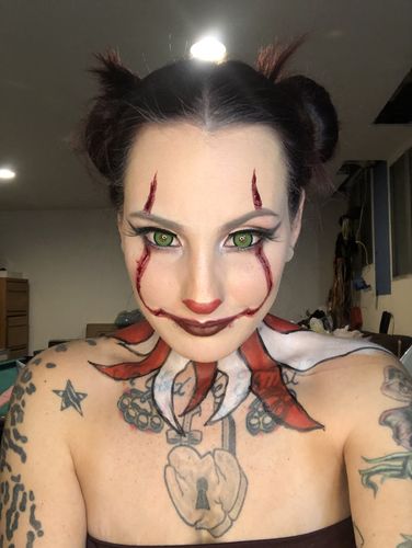 Customer photo review of Halloween contacts Get 3 random pairs with cases