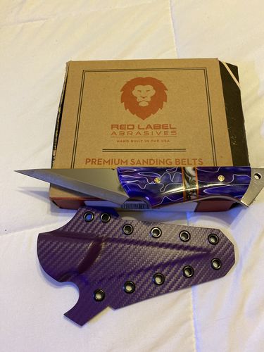 Customer photo review of 1 X 30 Inch Knife Makers Sanding Belts Assortment