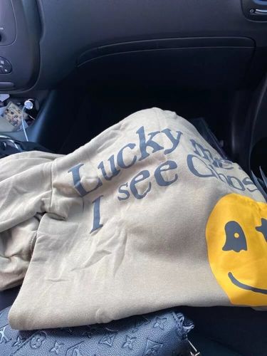 Customer photo review of "Lucky Me I See Ghosts" Sweatshirt