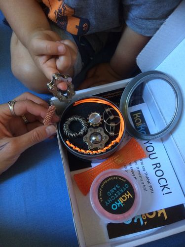 Customer photo review of "The Works" Fidget Kit - try ALL seven best sellers in one tin! Save $25!
