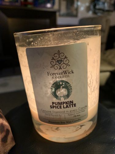 Customer photo review of Pumpkin Spice Latte Diamond Candle