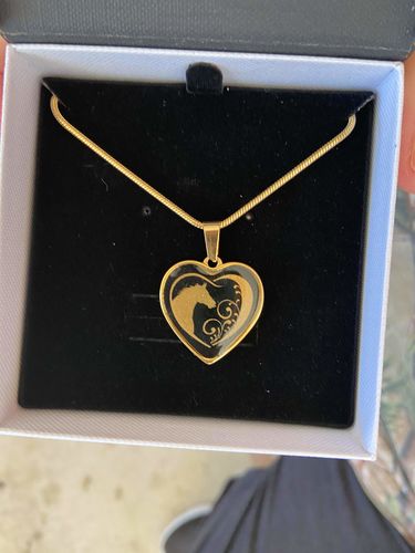 Customer photo review of Horse Love - Heart Necklace