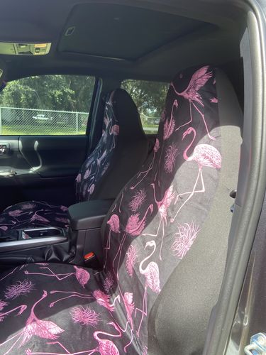 Customer photo review of Flamingo Pink Print Pattern Car Seat Covers