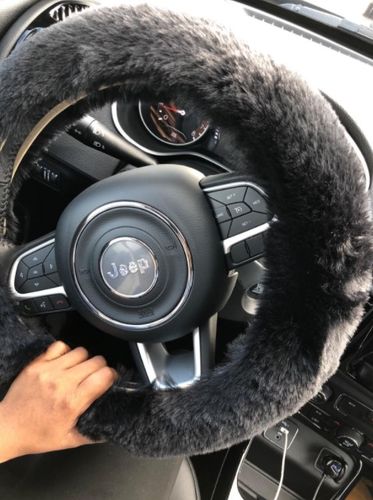 Customer photo review of Fluffy Steering Wheel Covers