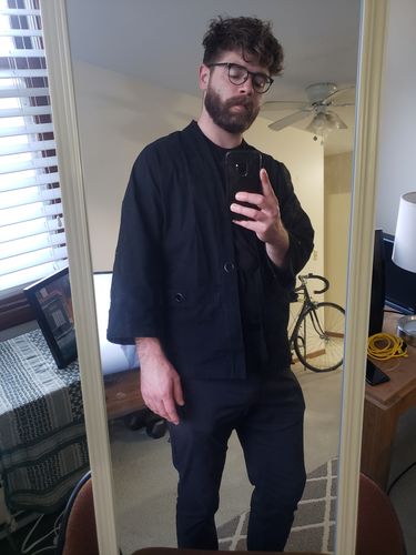 Customer photo review of Black Classic Kimono Cardigan