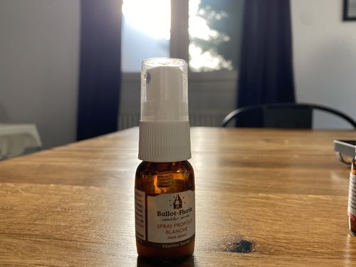 Customer photo review of SPRAY BUCCAL PROPOLIS BLANCHE