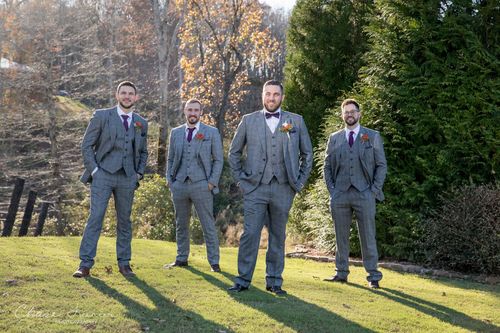Customer photo review of Retro Grey Wool 3 Piece Suit