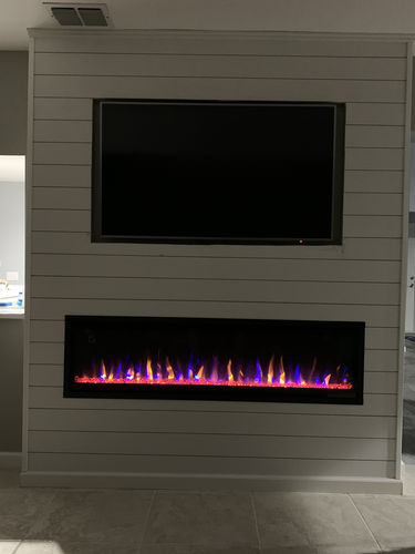 Customer photo review of Napoleon Alluravision 60'' Slim Wall Mount / Recessed Linear Electric Fireplace