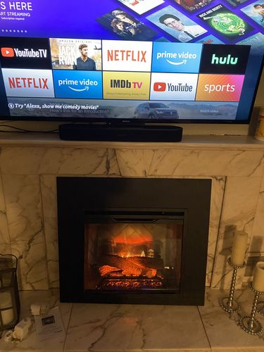 Customer photo review of Dimplex Revillusion 24 inch Built-In Electric Firebox | Herringbone Brick