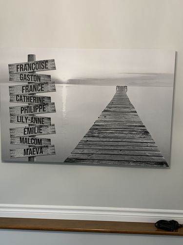 Customer photo review of Sea Dock V1 Personalized Names Premium Canvas