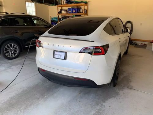 Customer photo review of Trunk "T E S L A" Letters Emblem for Model 3 & Y