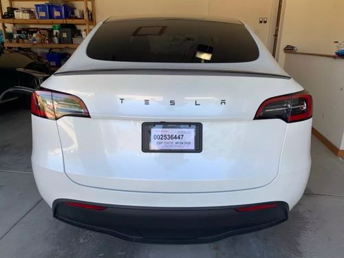 Customer photo review of *NEW* Carbon Fiber Performance Spoiler for Tesla Model Y 2020
