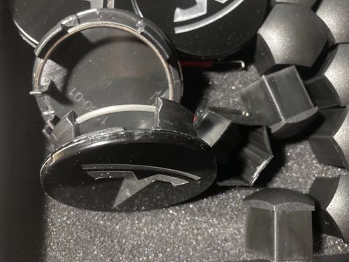Customer photo review of Aero Wheel Cap Kit Silver for Tesla Model 3