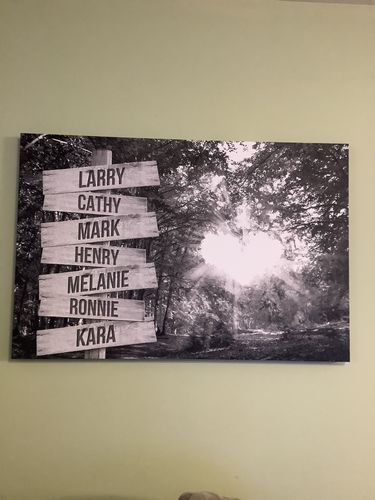 Customer photo review of Love Autumn Personalized Names Premium Canvas