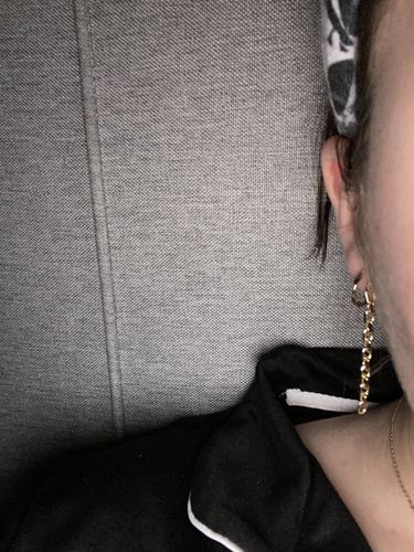 Customer photo review of Gravity Earrings