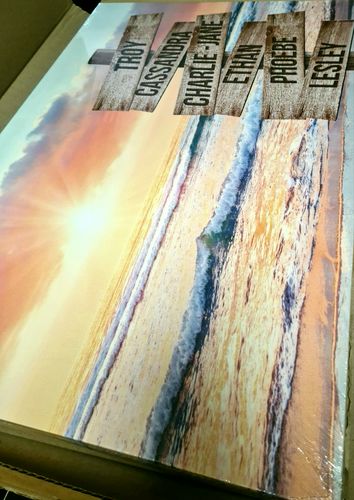 Customer photo review of Beach V5 Color Personalized Names Premium Canvas