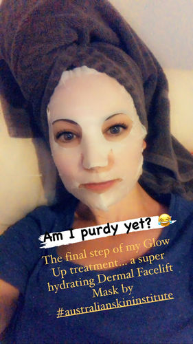 Customer photo review of Dermal Face Lift Mask