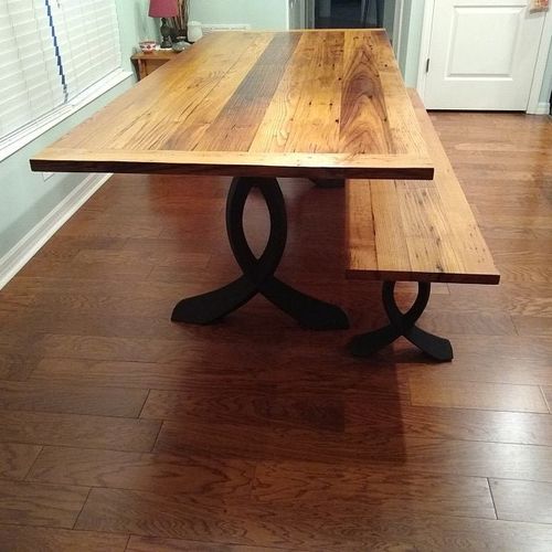 Customer photo review of Elegance table legs 418 Curva (Free Shipping USA)