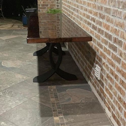 Customer photo review of Elegance table legs 418 Curva (Free Shipping USA)