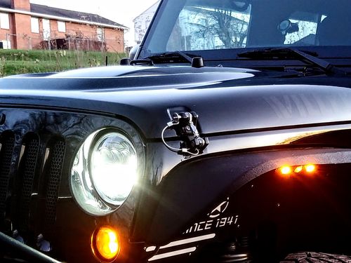 Customer photo review of Locking Hood Catch Kit for 07-18 Jeep Wrangler JK/ JKU In stock Oct 31