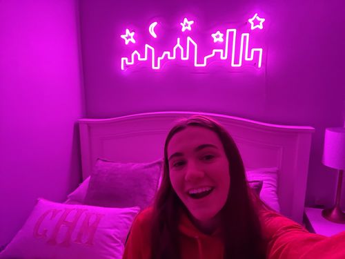 Customer photo review of 'Night Cityscape' Neon Sign