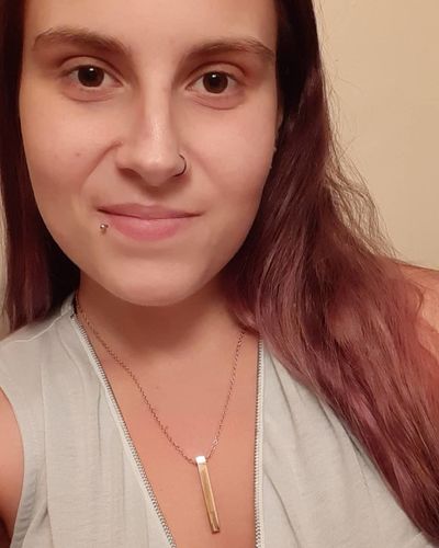 Customer photo review of Custom 3D Bar Necklace