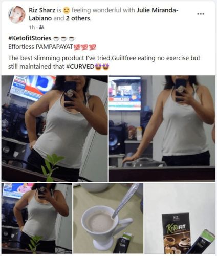 Customer photo review of KETOFIT 10 IN 1 COFFEE (BUY 1 GET 1)