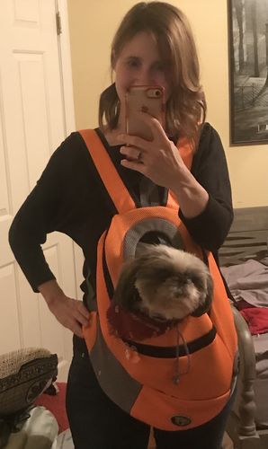 Customer photo review of Petyfy™ Dog Backpack + Lifetime Warranty!