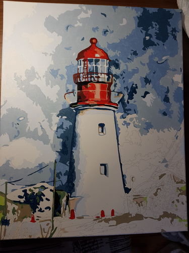 Customer photo review of Malen nach Zahlen - Leuchtturm