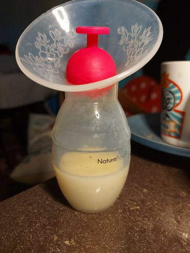 Customer photo review of Silicone Breast Pump with Silicone Stopper And Strap