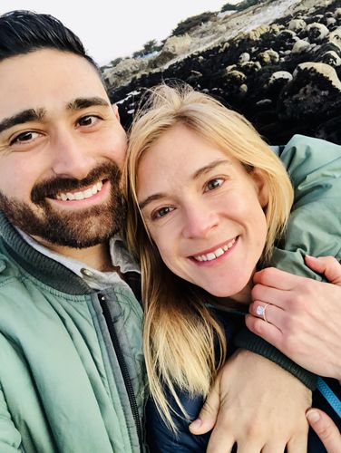 Customer photo review of 2.55 Carats Round Brilliant Cut Micropave Side Stones Hidden Halo Diamond Engagement Ring