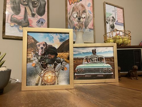 Customer photo review of 'The Lowrider' Personalized 3 Pet Poster