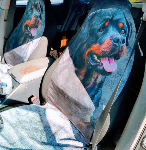 Customer photo review of Rottweiler Car Seat Covers 211203