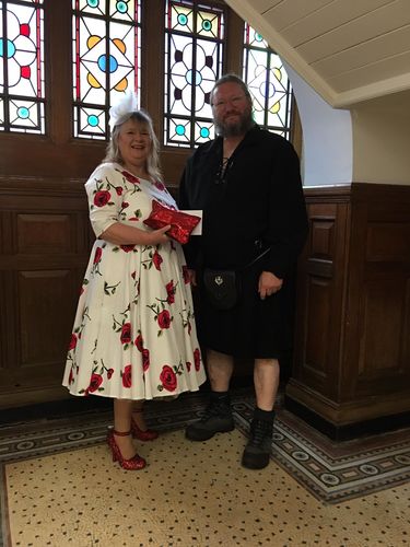 Customer photo review of Liana Romantic Red Roses Dress