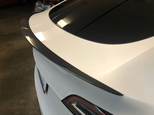Customer photo review of *NEW* Carbon Fiber Performance Spoiler for Tesla Model Y 2020