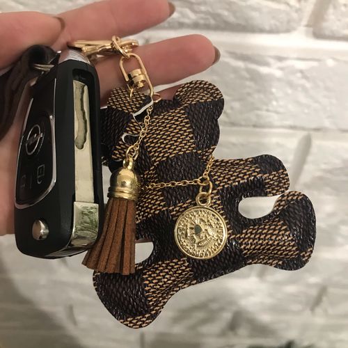 Customer photo review of Porte Clé Cuir Ourson Luxueux