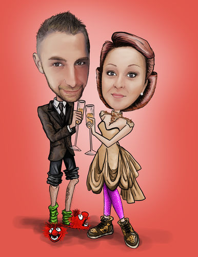 Customer photo review of Caricature dessinée à la main