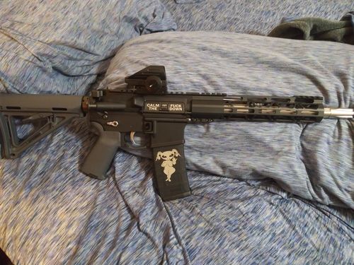 Customer photo review of Sniper RD22 Red & Green Dot Sight 4 Reticles Reflex Sight