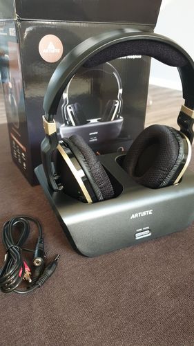 Customer photo review of Wireless Headphones for TV with Optical, MONODEAL Digital Stereo Over Ear Headsets with Charging Dock, 2.4GHz Rf Transmitter, 20H Playtime, for TV Pc Mobile