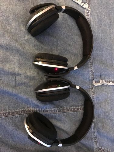 Customer photo review of Wireless TV Headphones, Monodeal Over Ear Headsets for TV Watching with Charging Dock, 2.4GHz RF Transmitter, 100ft Wireless Range and Rechargeable 20 Hour Battery, Black