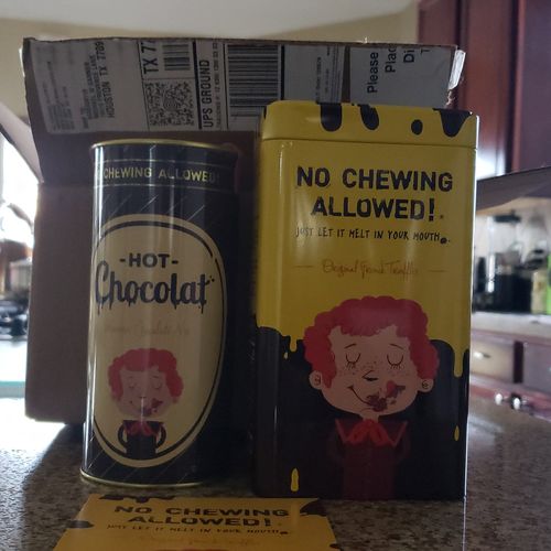 Customer photo review of Premium Hot Chocolate Mix Tin