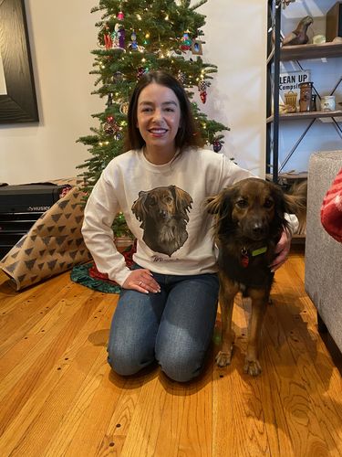 Customer photo review of Personalized Pet Sweatshirt