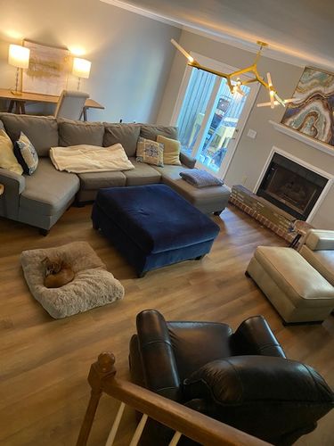 Customer photo review of Modern 10-Light Glass Branch Chandelier