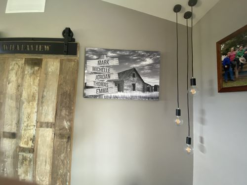 Customer photo review of Old Farm House V1 Personalized Names Premium Canvas