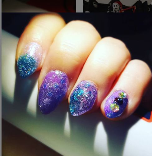 Customer photo review of Starry Night Whispers 6 Color Poly Nail Extension Gel Kit