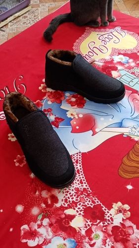 Customer photo review of Men Winter Cotton Shoes For Men Big Size 48 Comfort Warm Boots