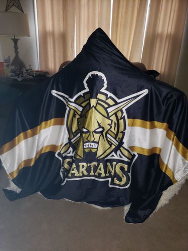 Customer photo review of Southern Oregon Spartans Hooded Blanket