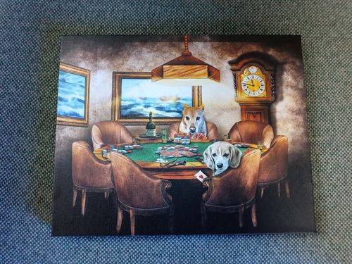 Customer photo review of 'The Poker Players' Personalized 2 Pet Standing Canvas