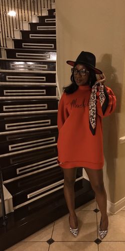 Customer photo review of Signature Sweatshirt Dress