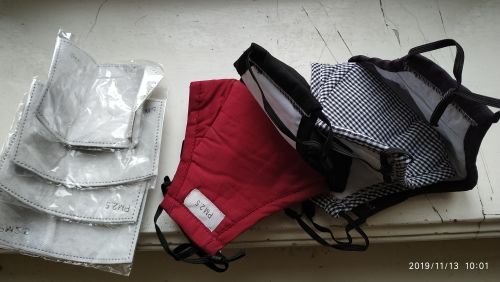 Customer photo review of Carbon Filter and Cotton PM2.5 mask in multiple colors + 2 filters
